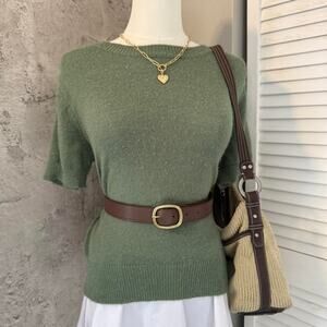 Preppy Soft & Cozy Green Sweater
